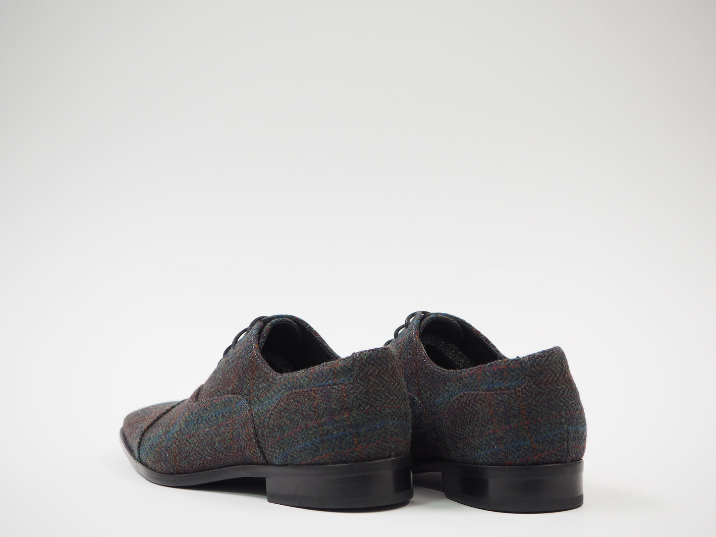 Multicolored Herringbone Men's Dress Shoes + Belt