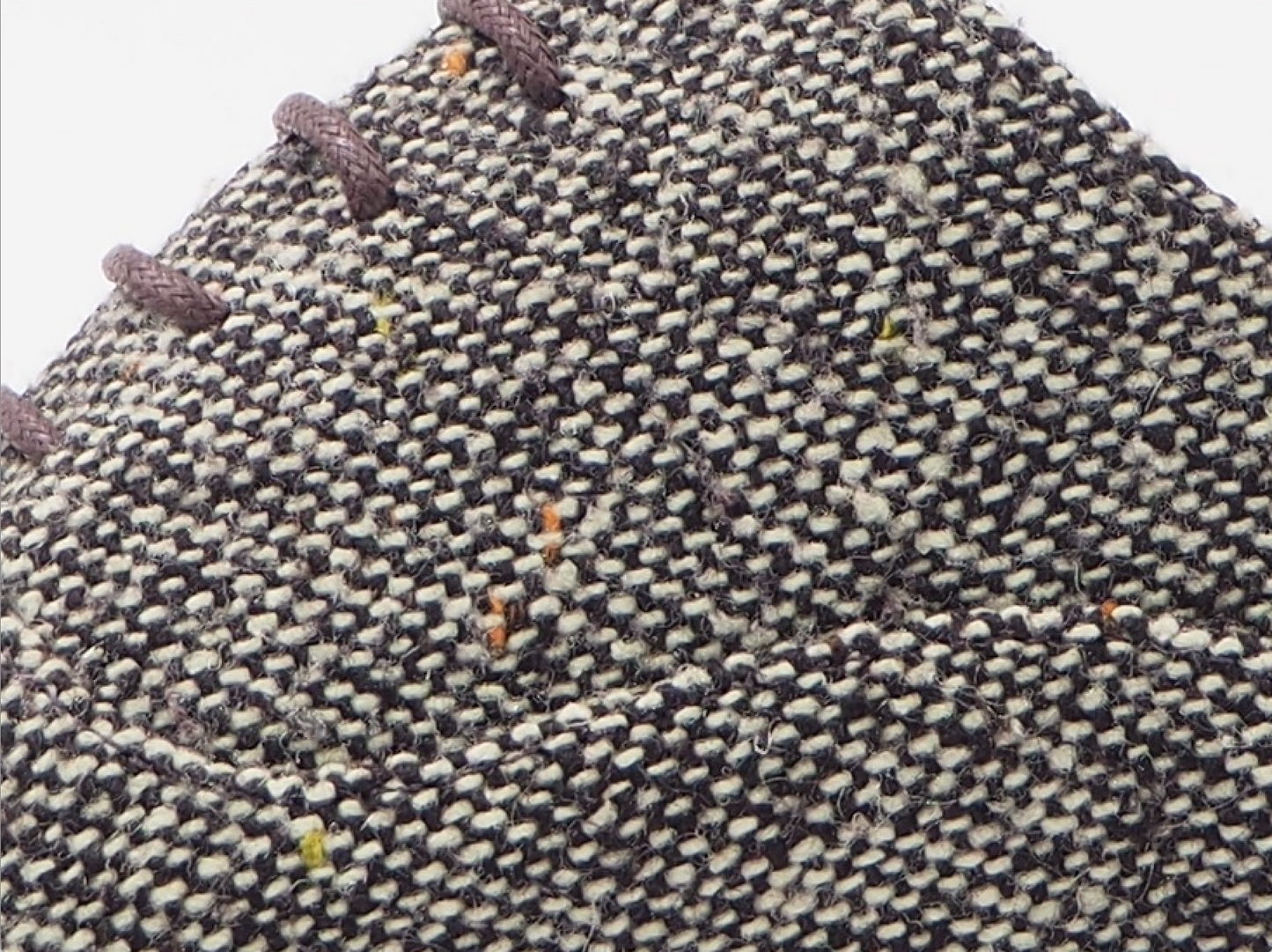 Brown & White Tweed Men's Dress Shoes