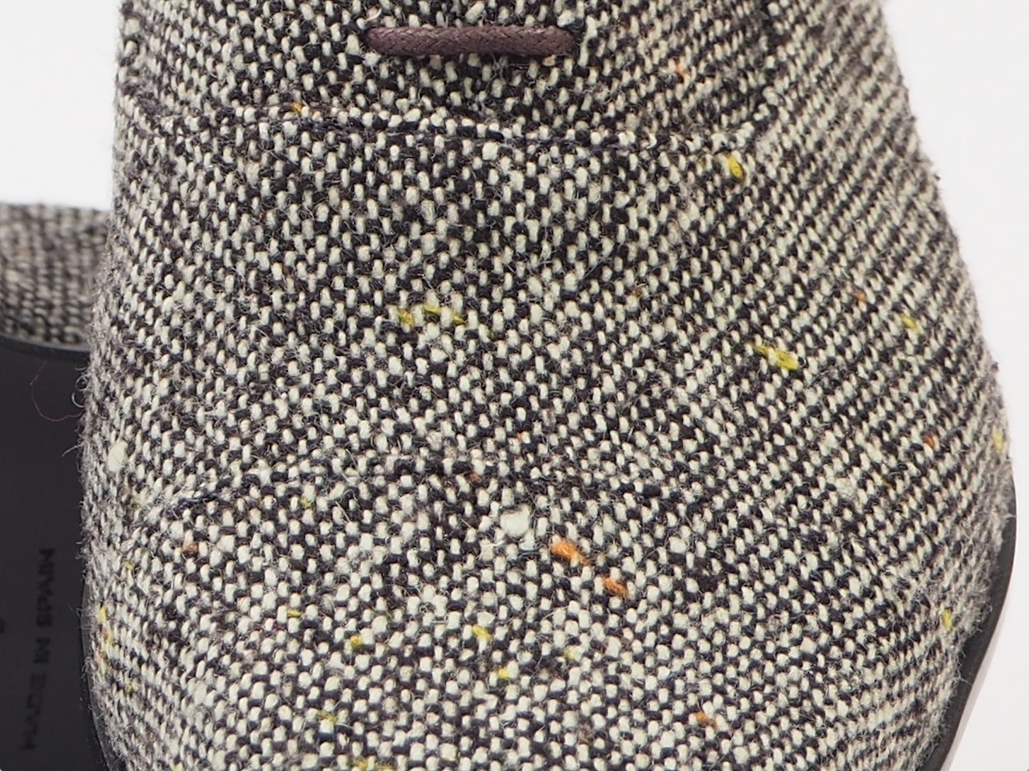 Brown & White Tweed Men's Dress Shoes