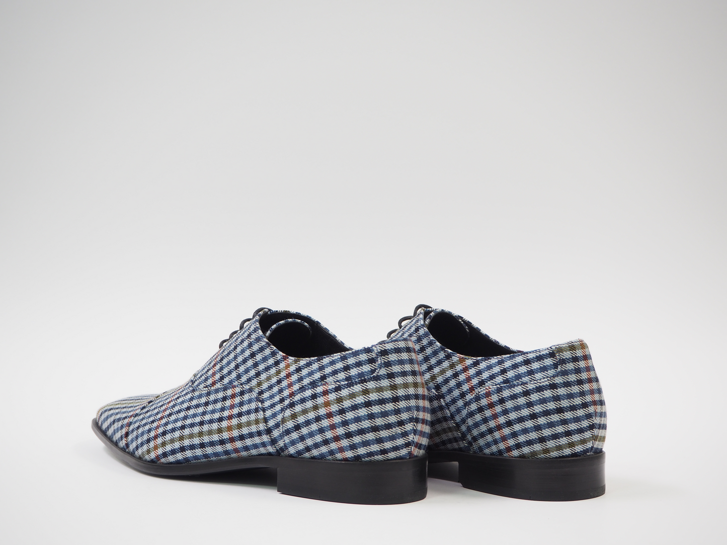 Red & Blue Men's Dress Shoes + Belt