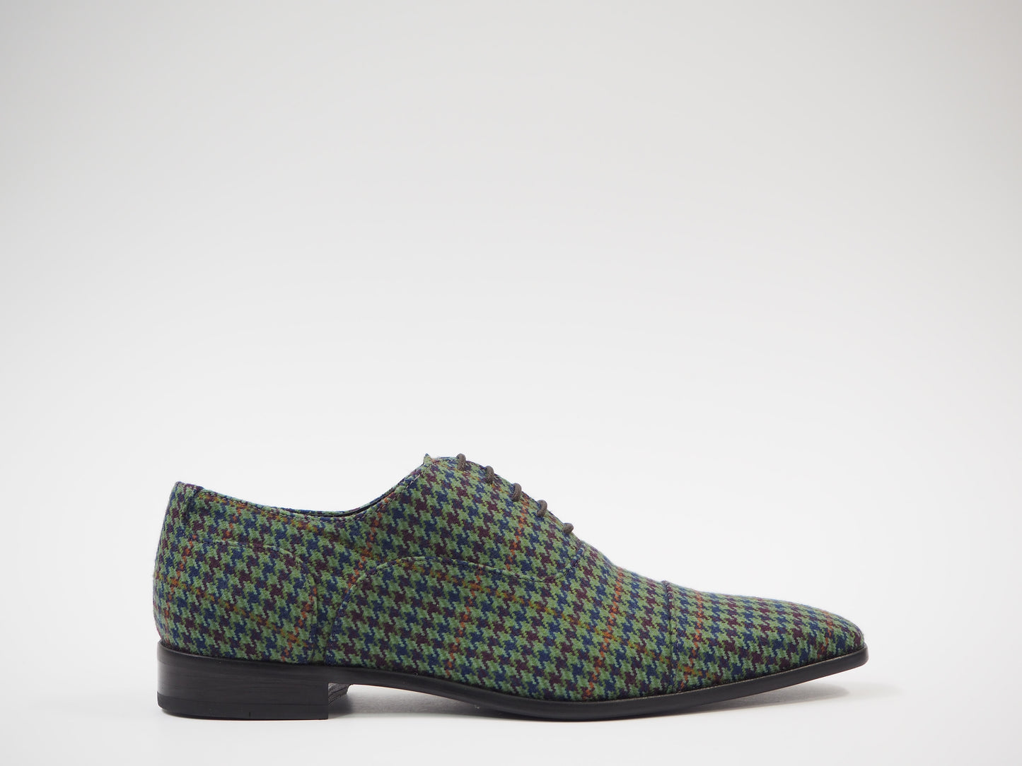 Multicolor Tweed Men's Dress Shoes + Belt
