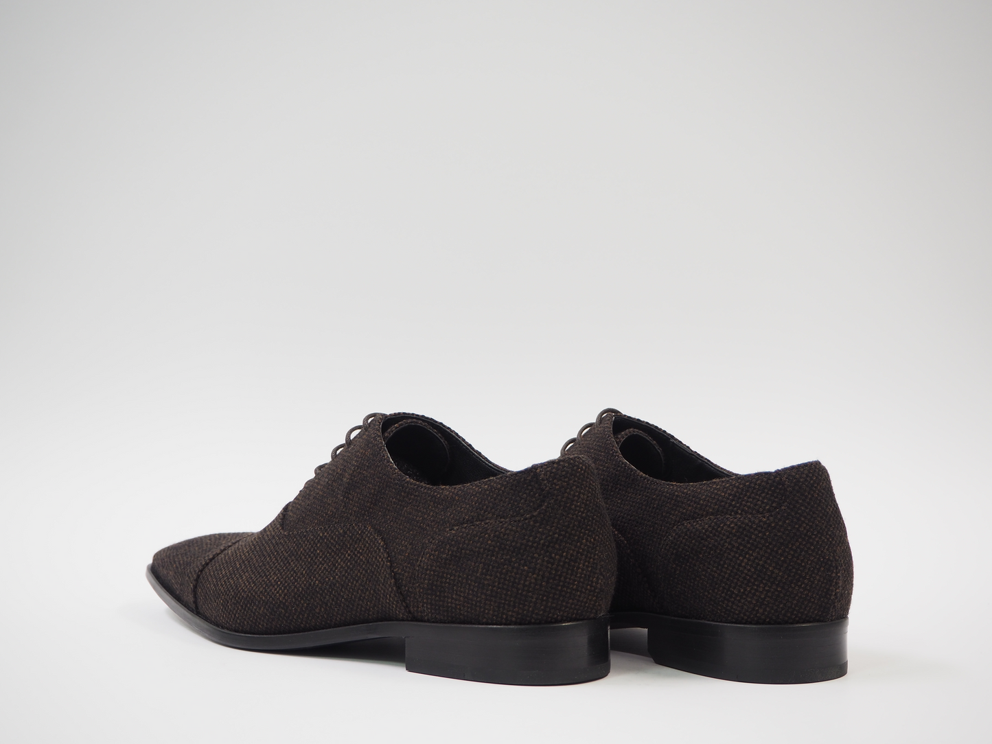 Brown & Black Tweed Men's Dress Shoes + Belt