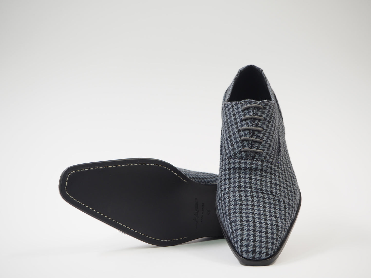 Black & Light Blue Men's Dress Shoes + Belt