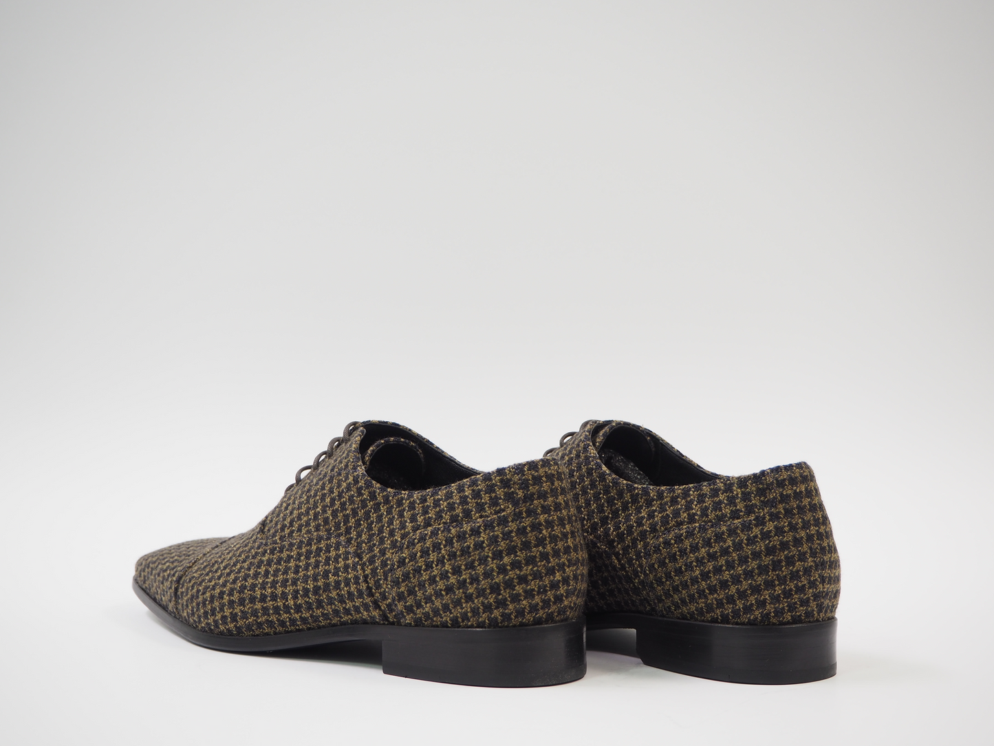 Gold & Black Tartan Men's Dress Shoes + Belt