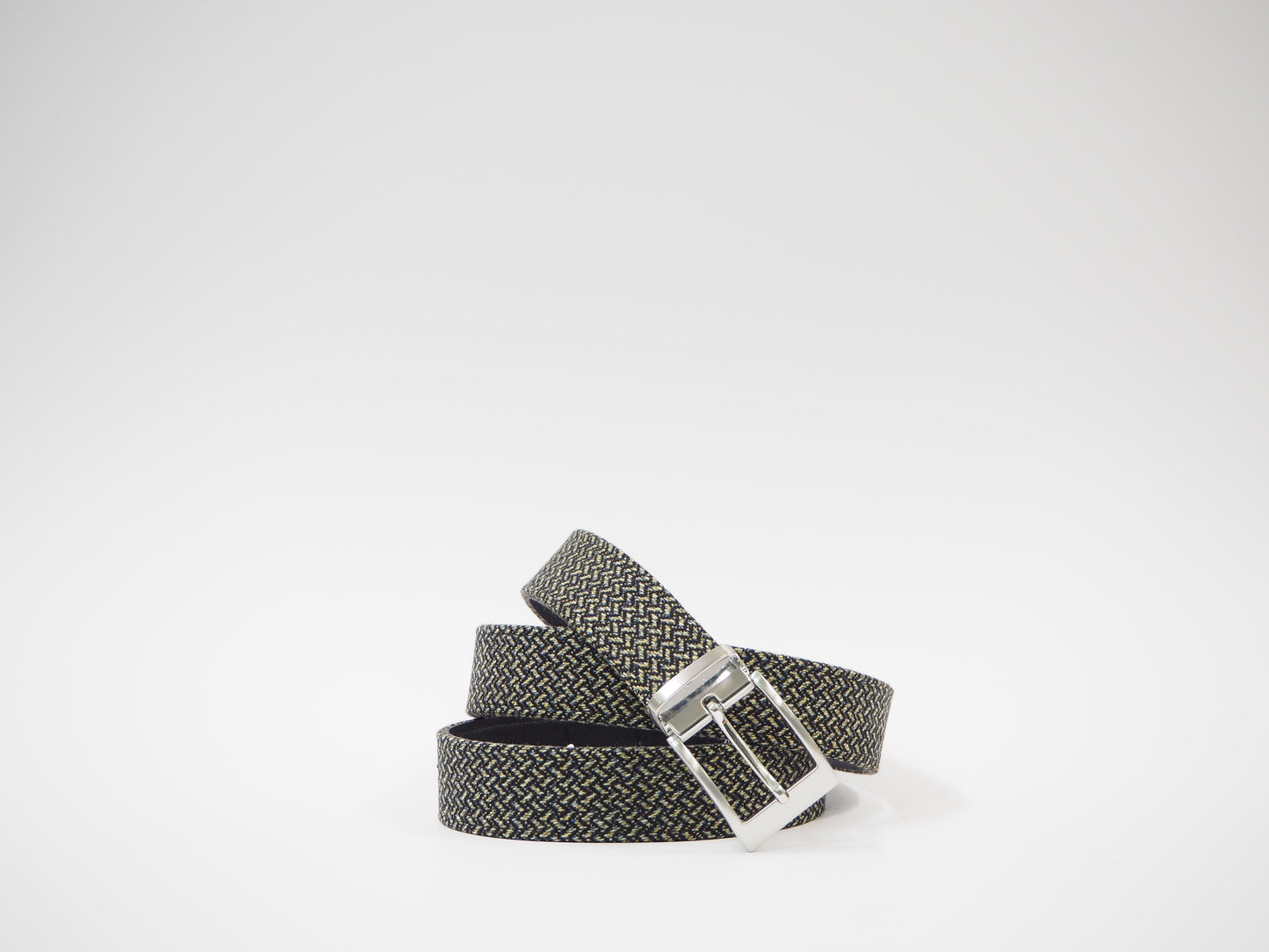 Black & Gold Wool Men's Dress Shoes + Belt