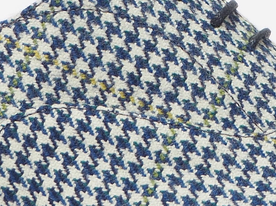 Blue & White Tweed Men's Dress Shoes + Belt