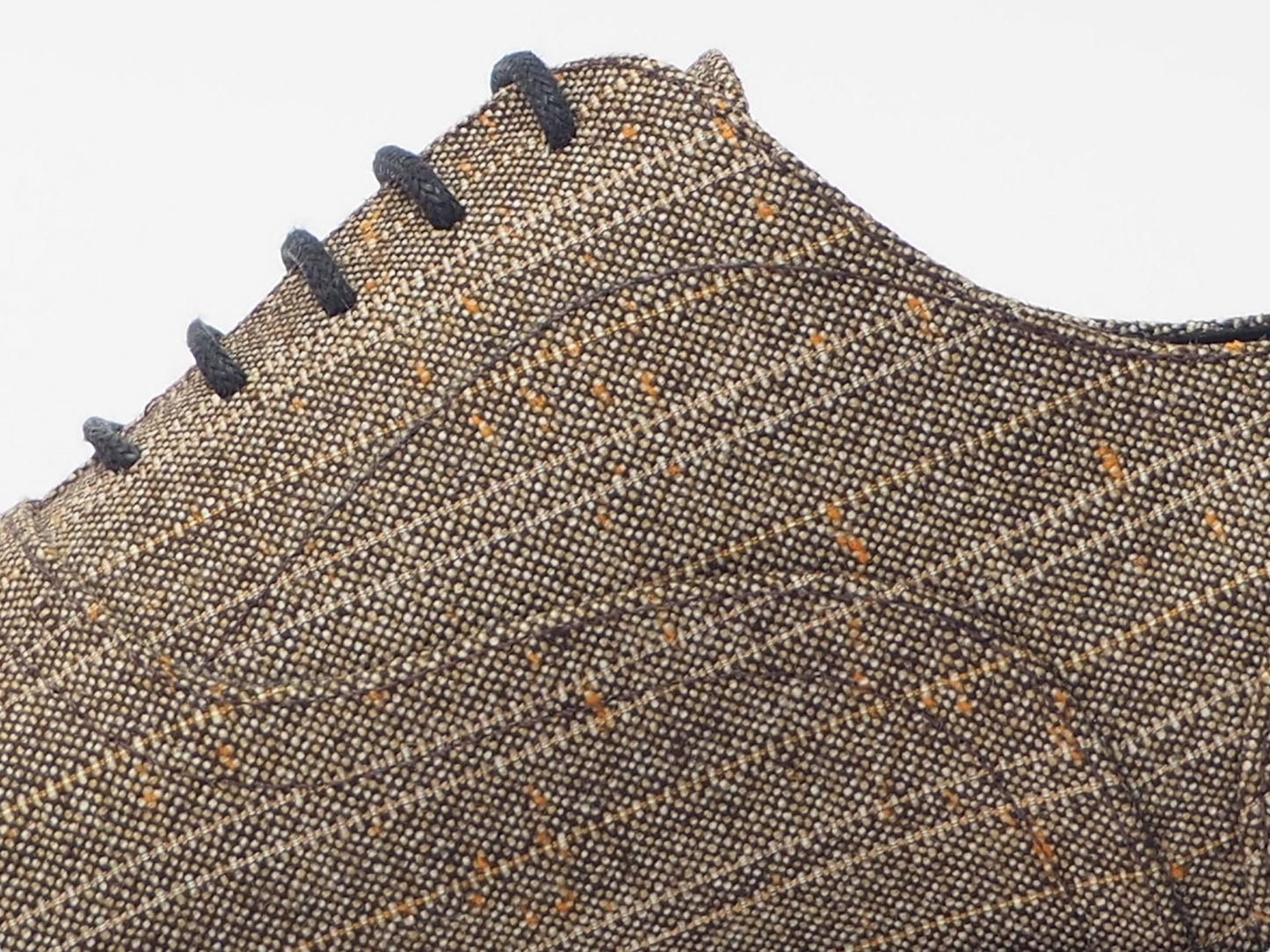 Brown Pinstripe Men's Dress Shoes + Belt