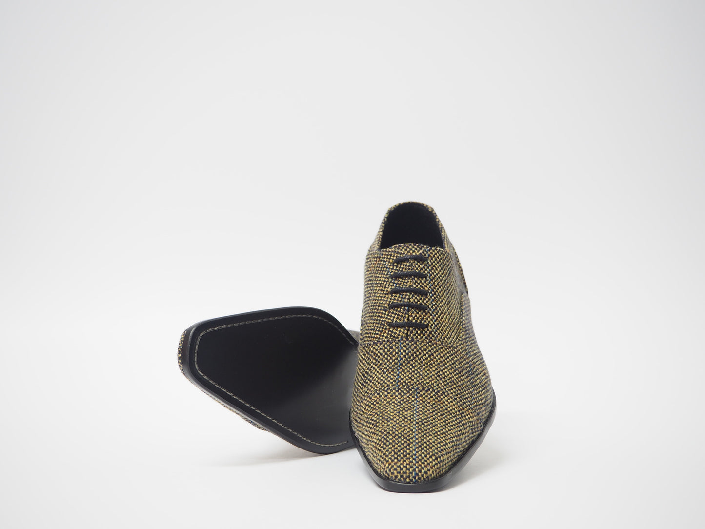 Black & Gold Men's Dress Shoes + Belt