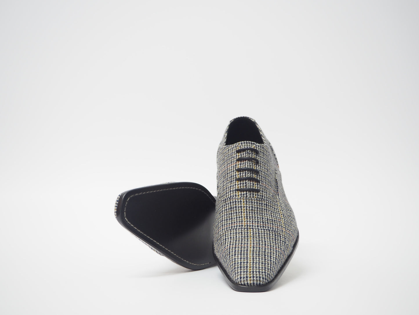 Blue Multicolor Men's Dress Shoes + Belt