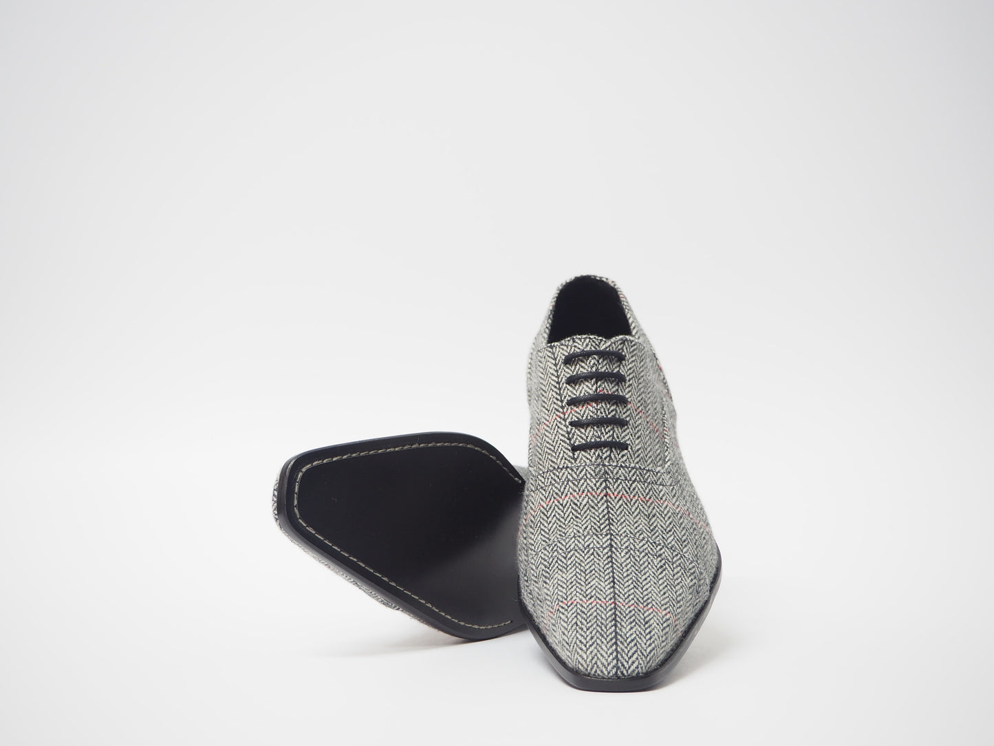 Gray & Red Men's Dress Shoes + Belt