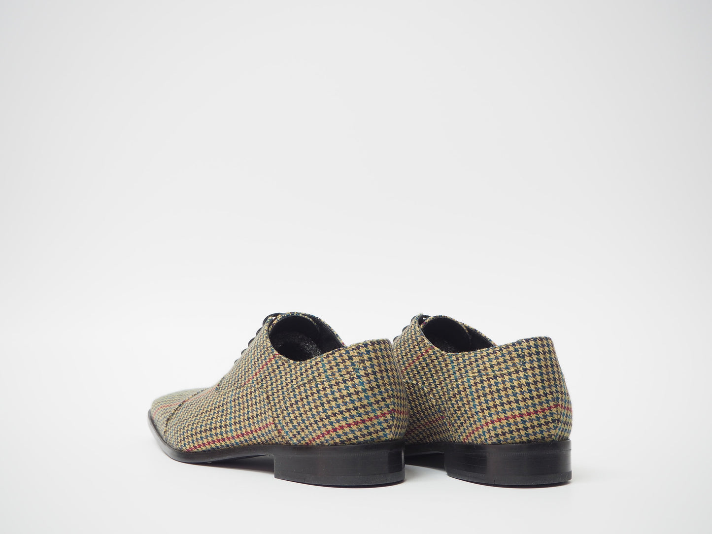 Multicolored Tweed Men's Dress Shoes + Belt