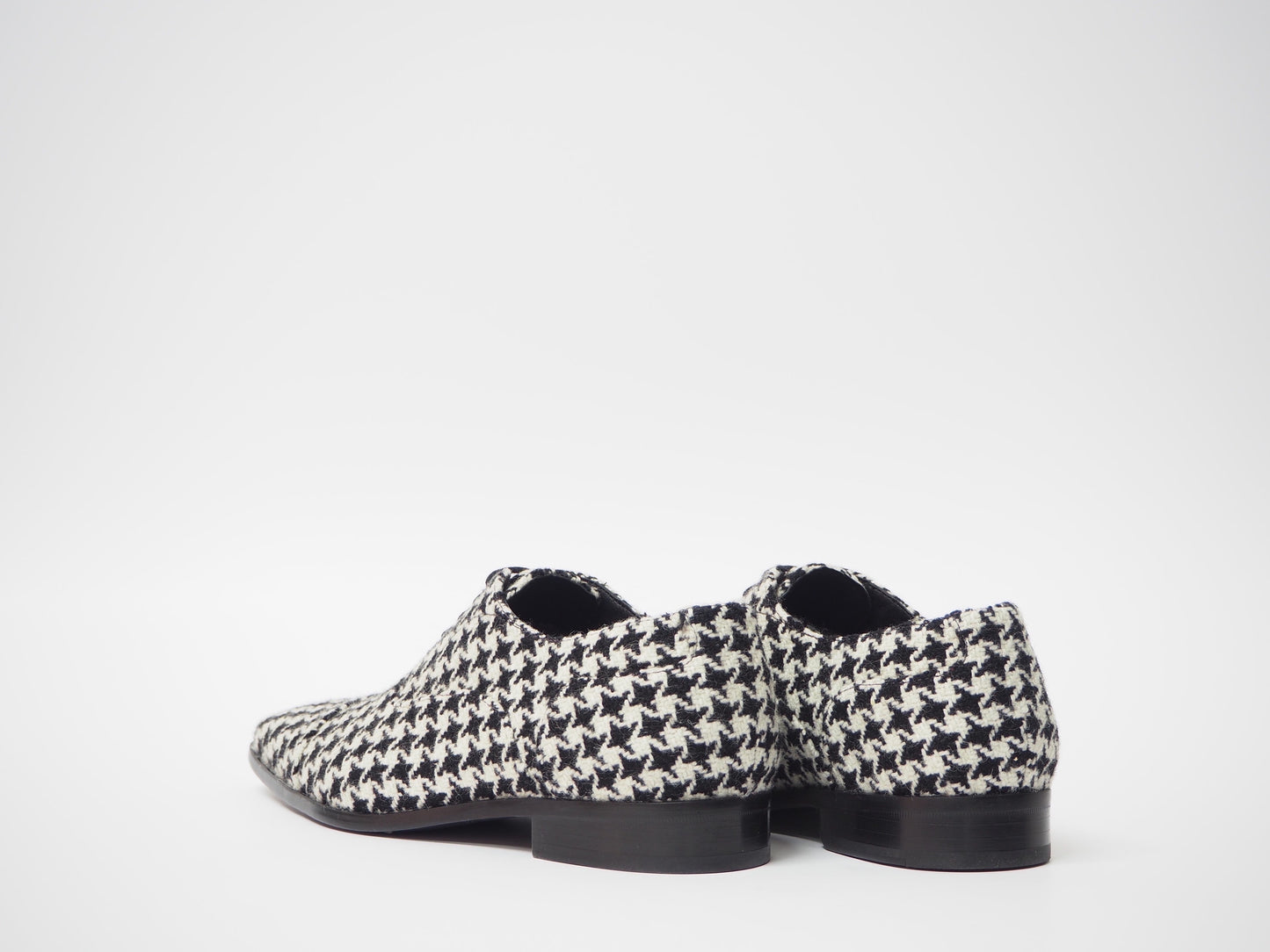 Black & White Tweed Men's Dress Shoes + Belt