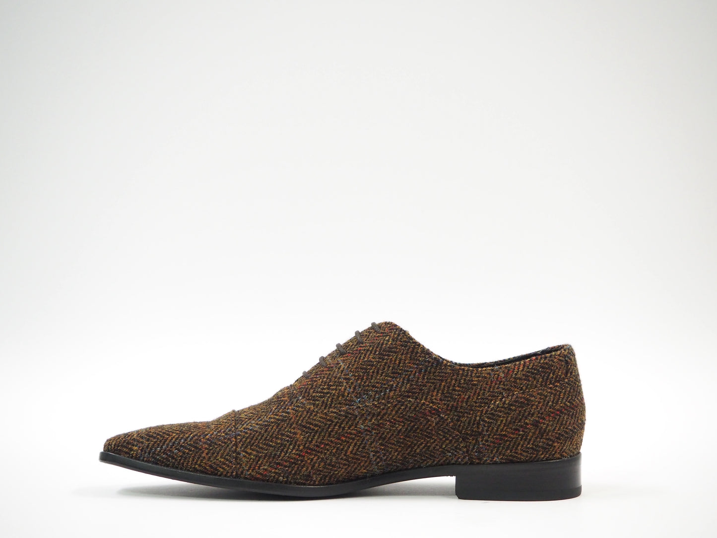 Rustic Brown Tweed Men's Dress Shoes + Belt