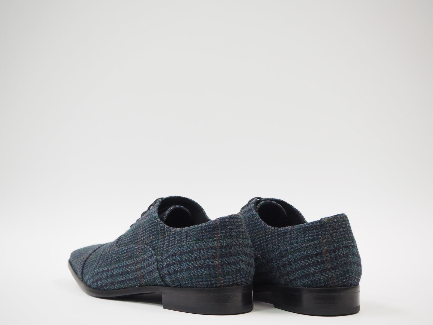 Multicolor Blue Men's Dress Shoes + Belt