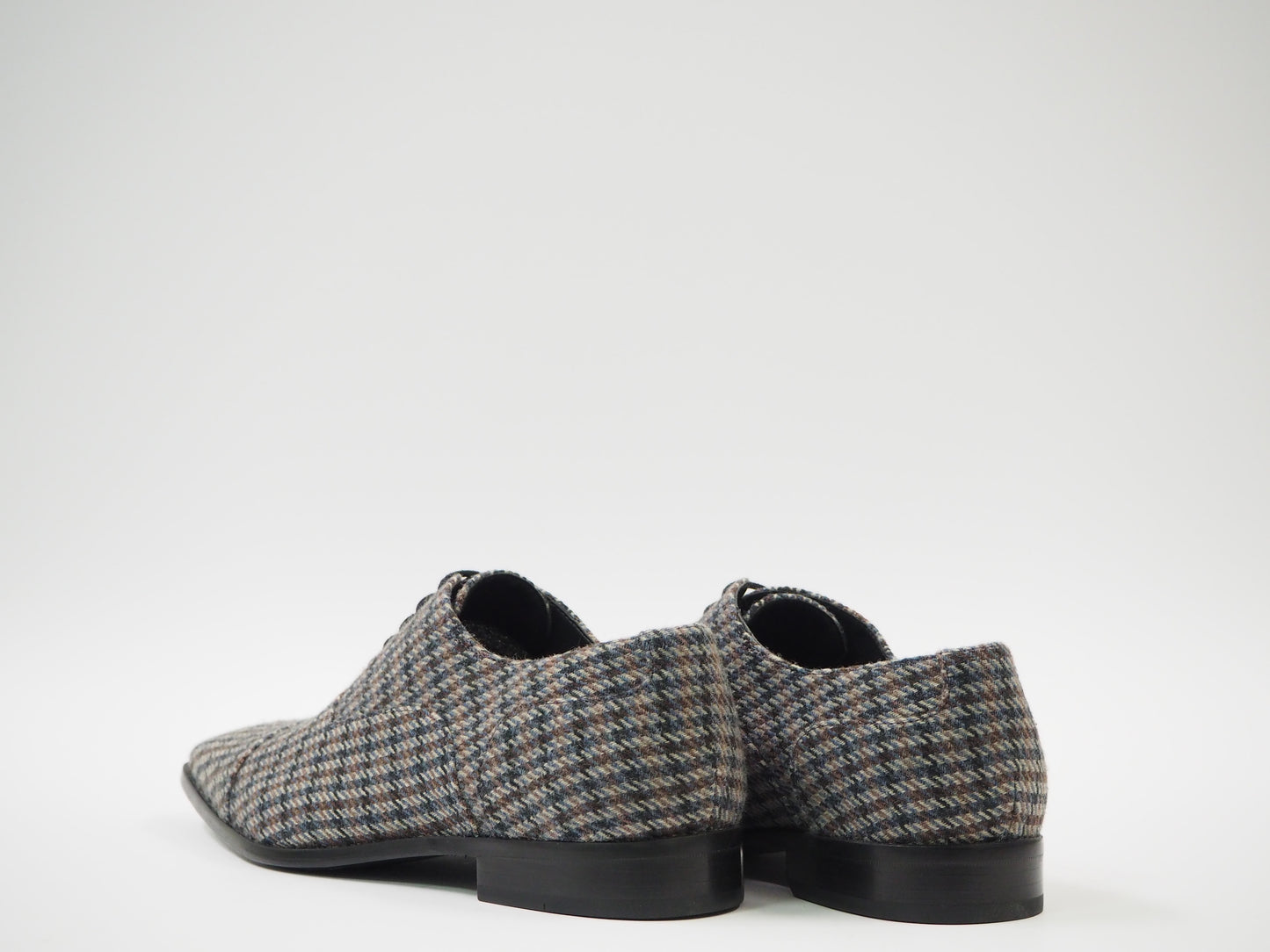 Multicolor Tweed Men's Dress Shoes + Belt