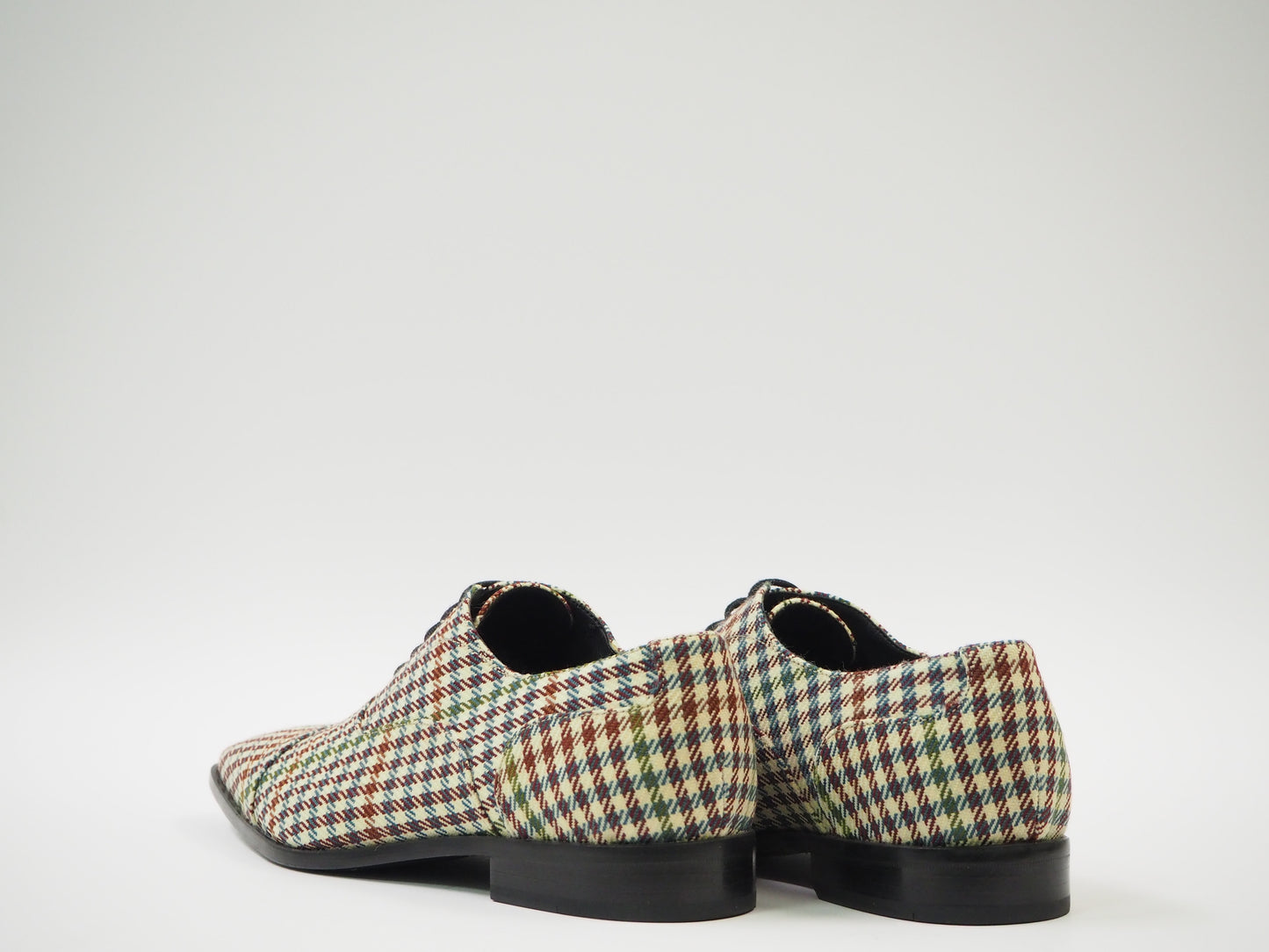 Multicolor Tweed Men's Dress Shoes + Belt
