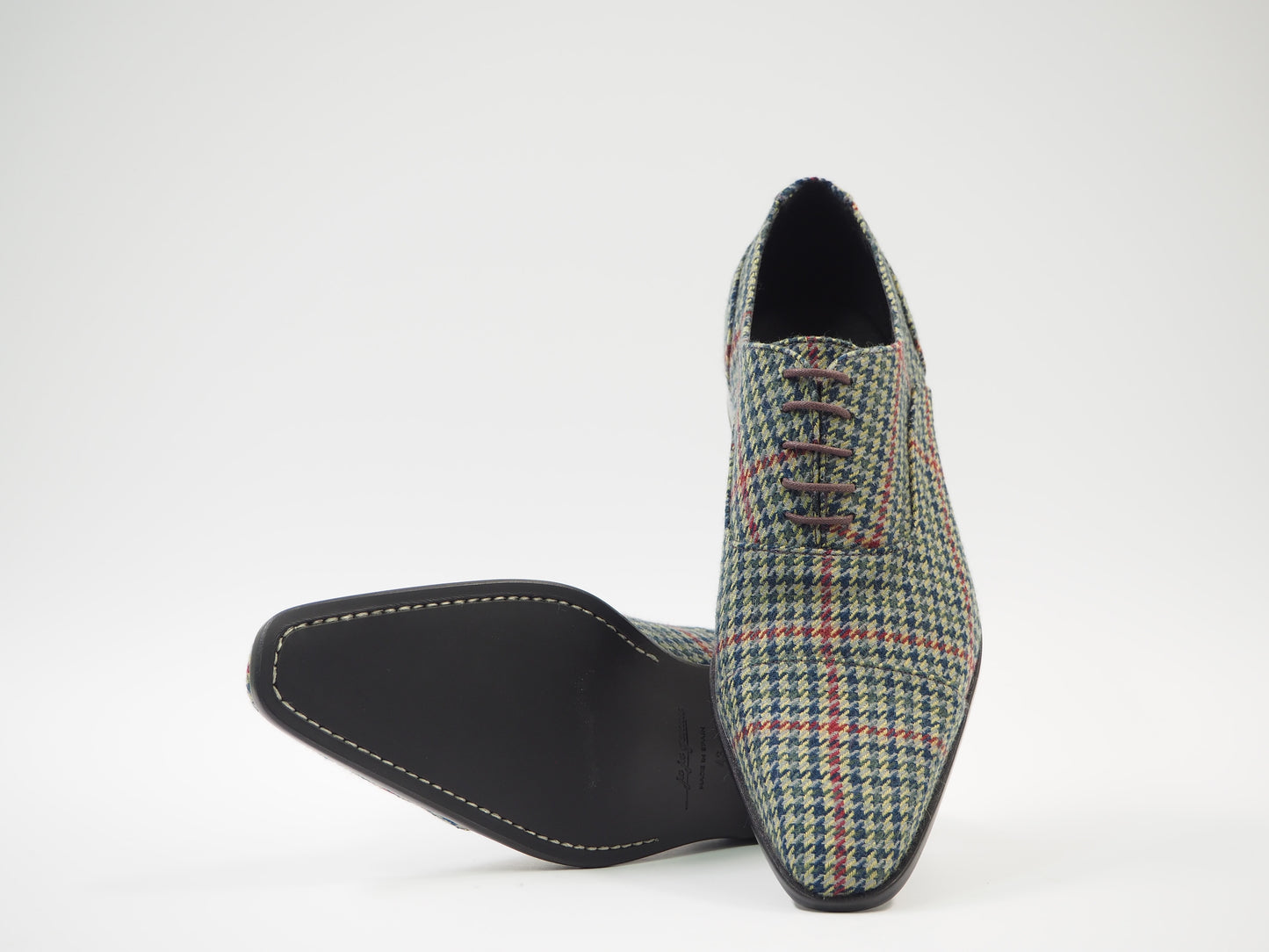 Blue & Green Men's Dress Shoes + Belt