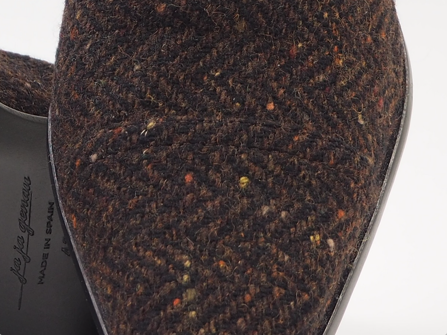 Brown & Black Herringbone Men's Dress Shoes + Belt