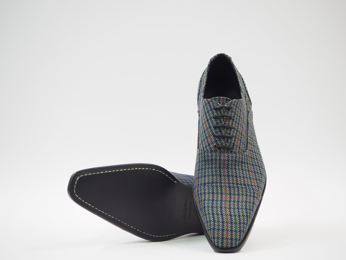 Classic Multicolor Men's Dress Shoes + Belt