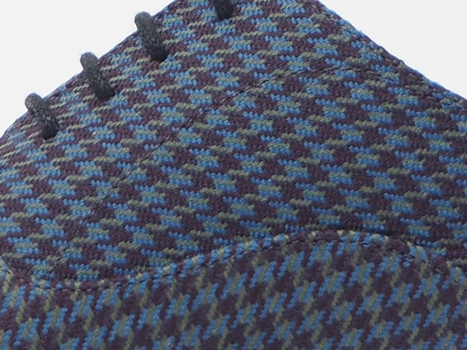 Size 44 - Blue-Violet Pied de Poule Oxford + Belt