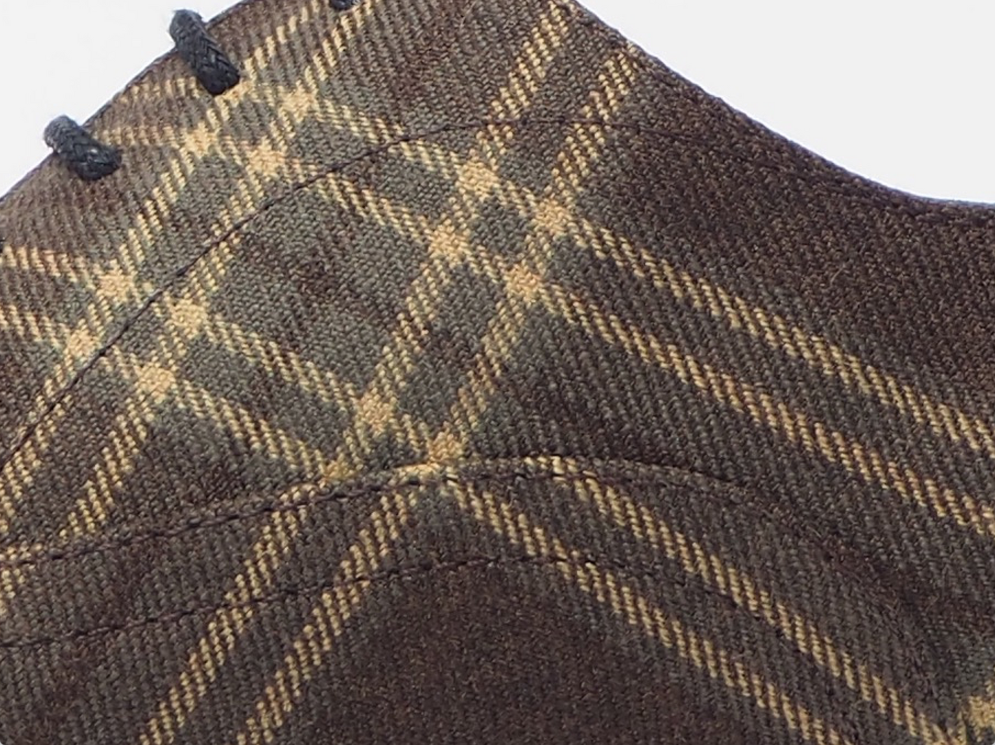 Yellow & Brown Tartan Men's Dress Shoes + Belt