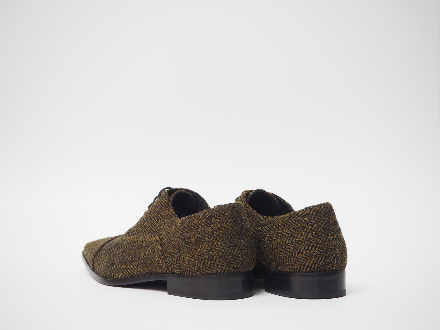 Brown & Black Tweed Men's Dress Shoes + Belt