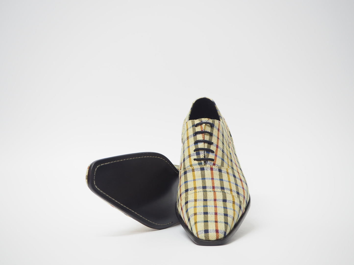 Yellow Multicolor Men's Dress Shoes + Belt