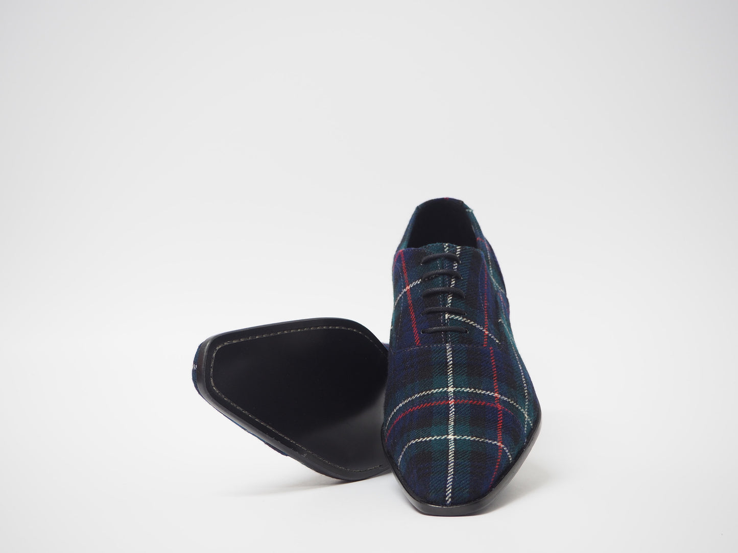 Red & Blue Men's Dress Shoes + Belt