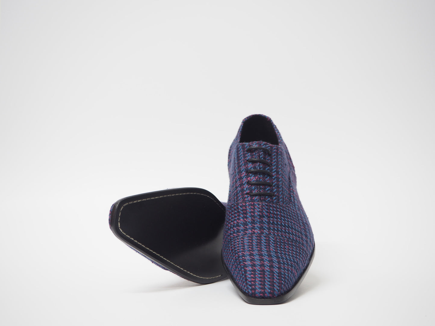 Maroon & Blue Men's Dress Shoes + Belt