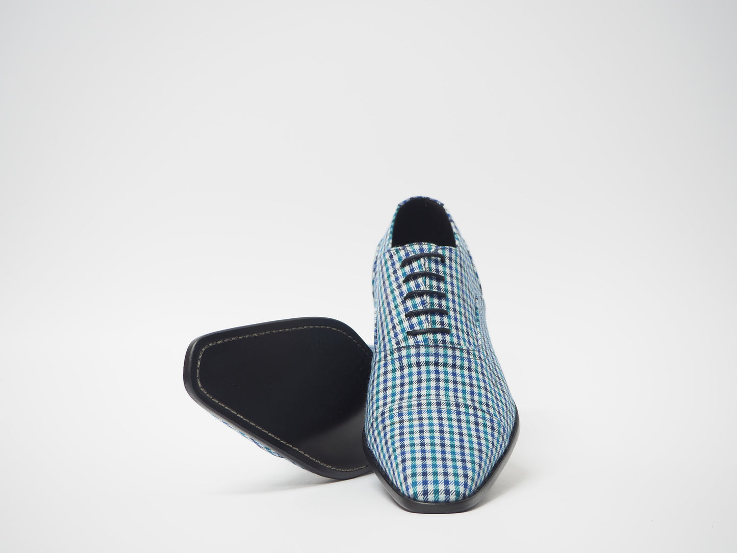 White & Blue Men's Dress Shoes + Belt