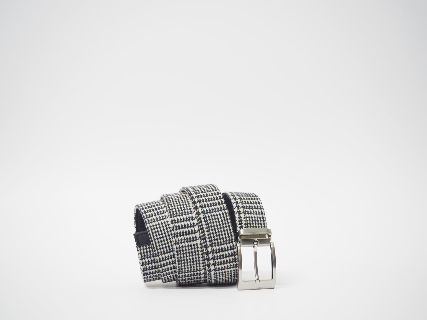 White & Black Tweed Men's Dress Shoes + Belt