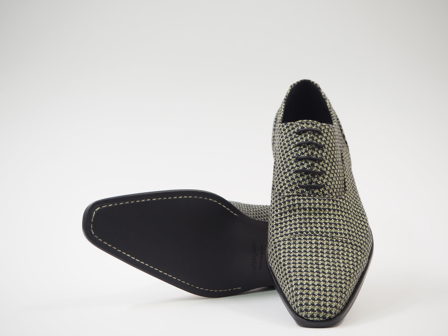 Olive & Black Wool Men's Dress Shoes + Belt