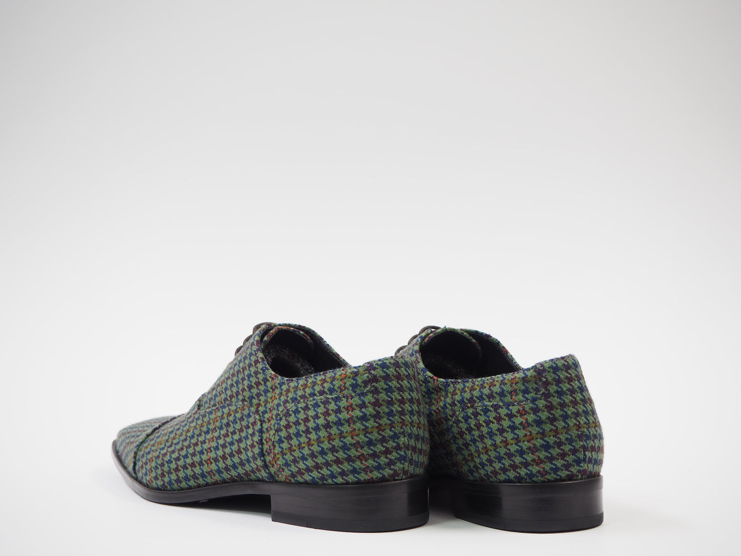 Multicolor Tweed Men's Dress Shoes + Belt