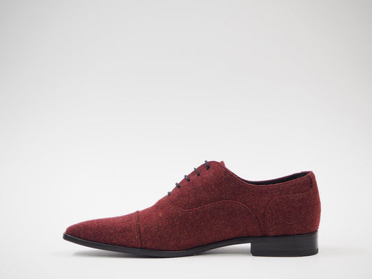 Maroon Men's Dress Shoes + Belt