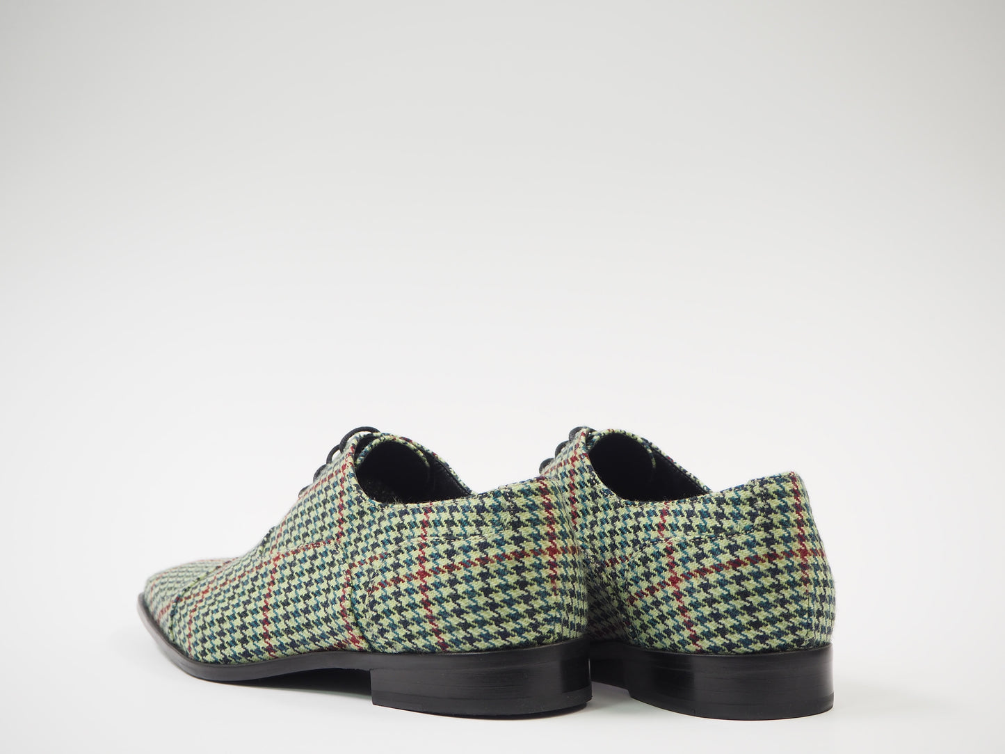 Multicolor Tweed Men's Dress Shoes + Belt