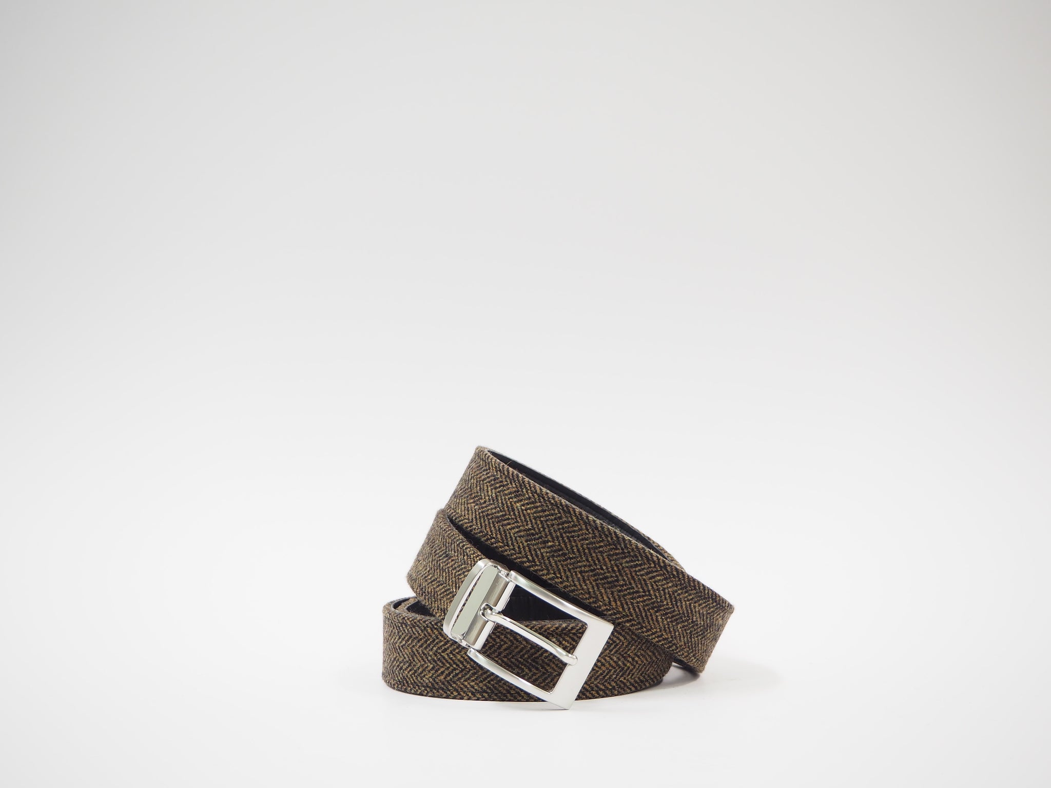 Size 41 - Brown & Black Herringbone Oxford + Belt