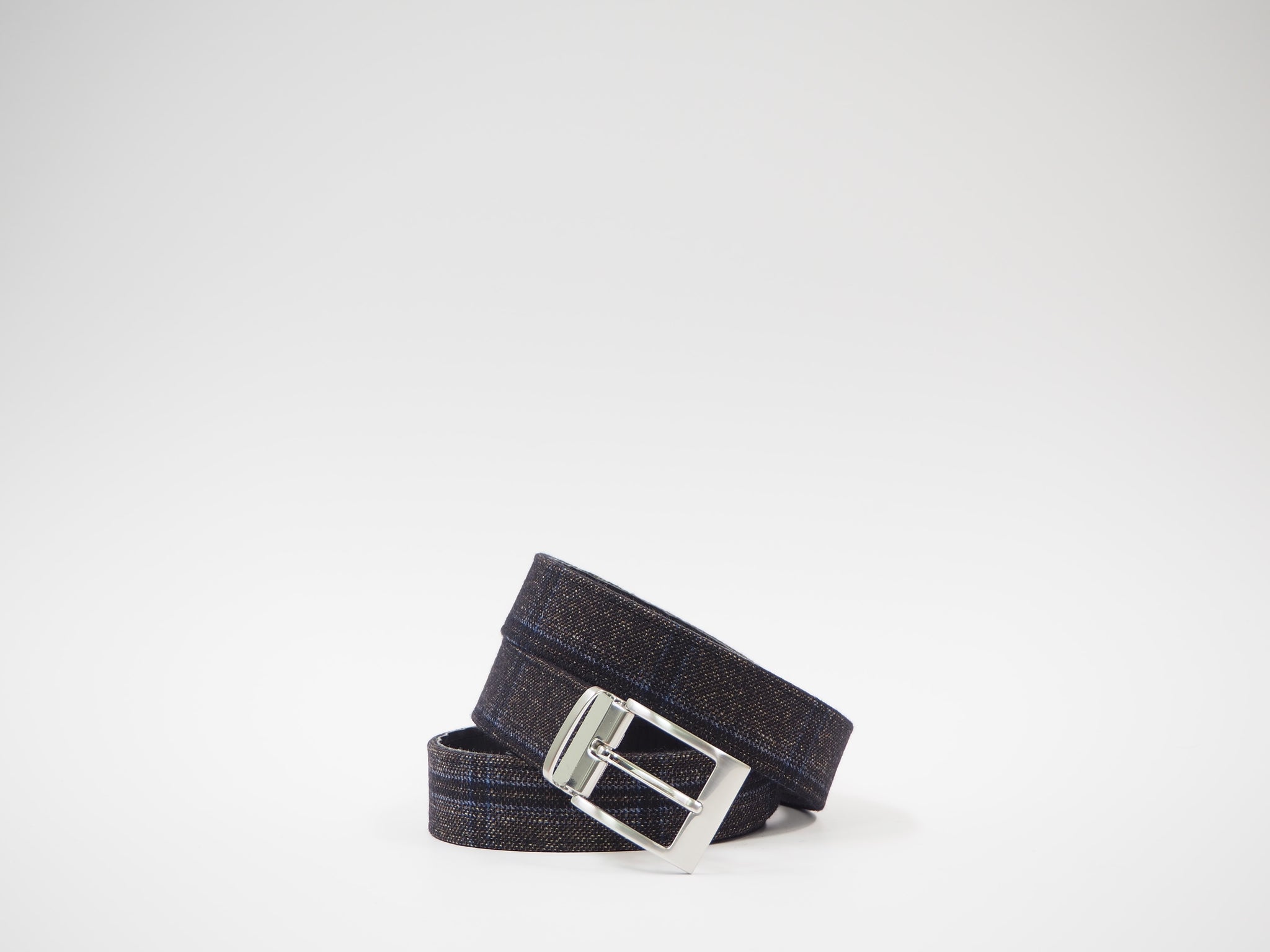 Size 43 - Blue & Brown Tartan Oxford + Belt