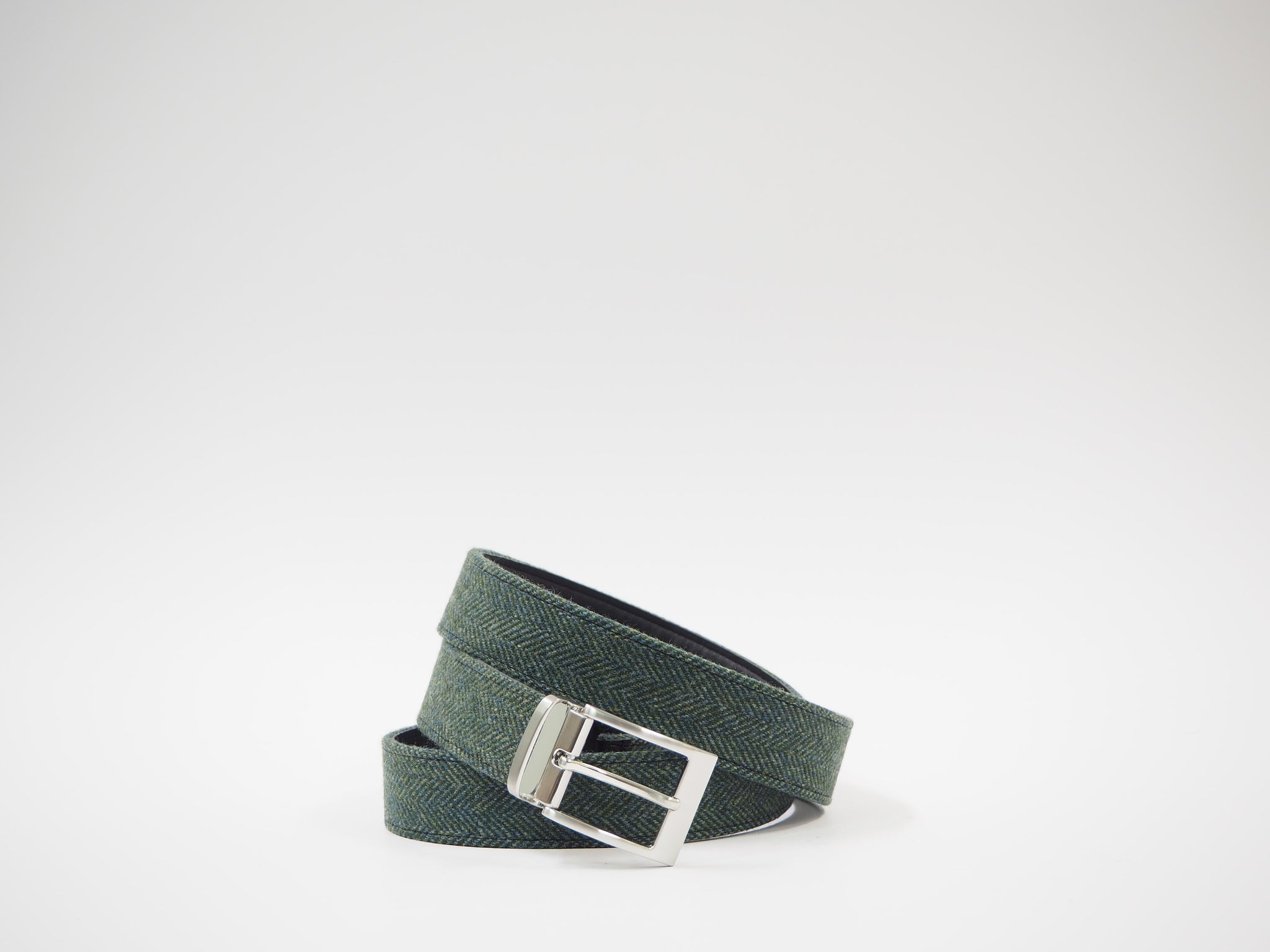 Size 43 - Turquoise & Green Herringbone Oxford + Belt