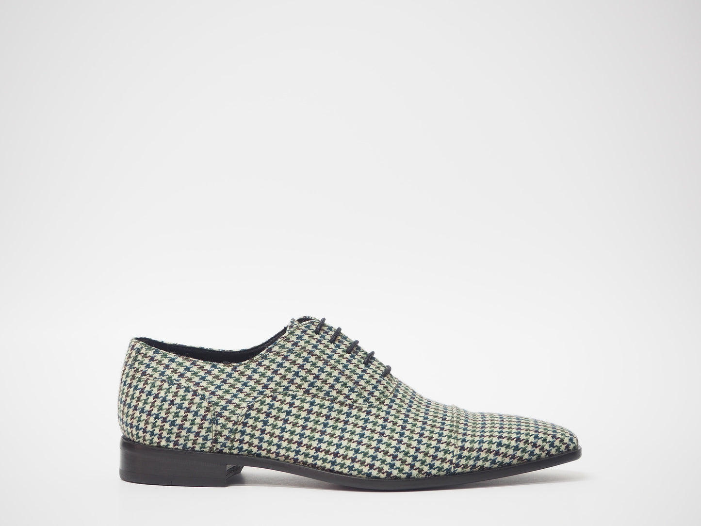 Multicolor Tweed Men's Dress Shoes + Belt