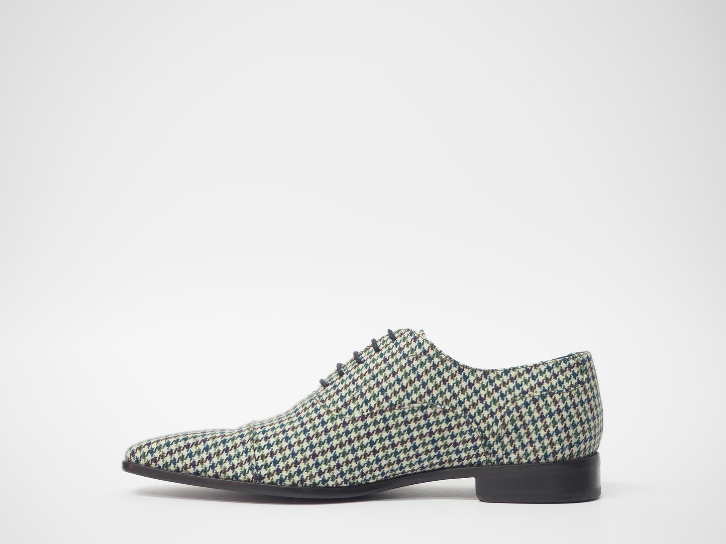 Multicolor Tweed Men's Dress Shoes + Belt