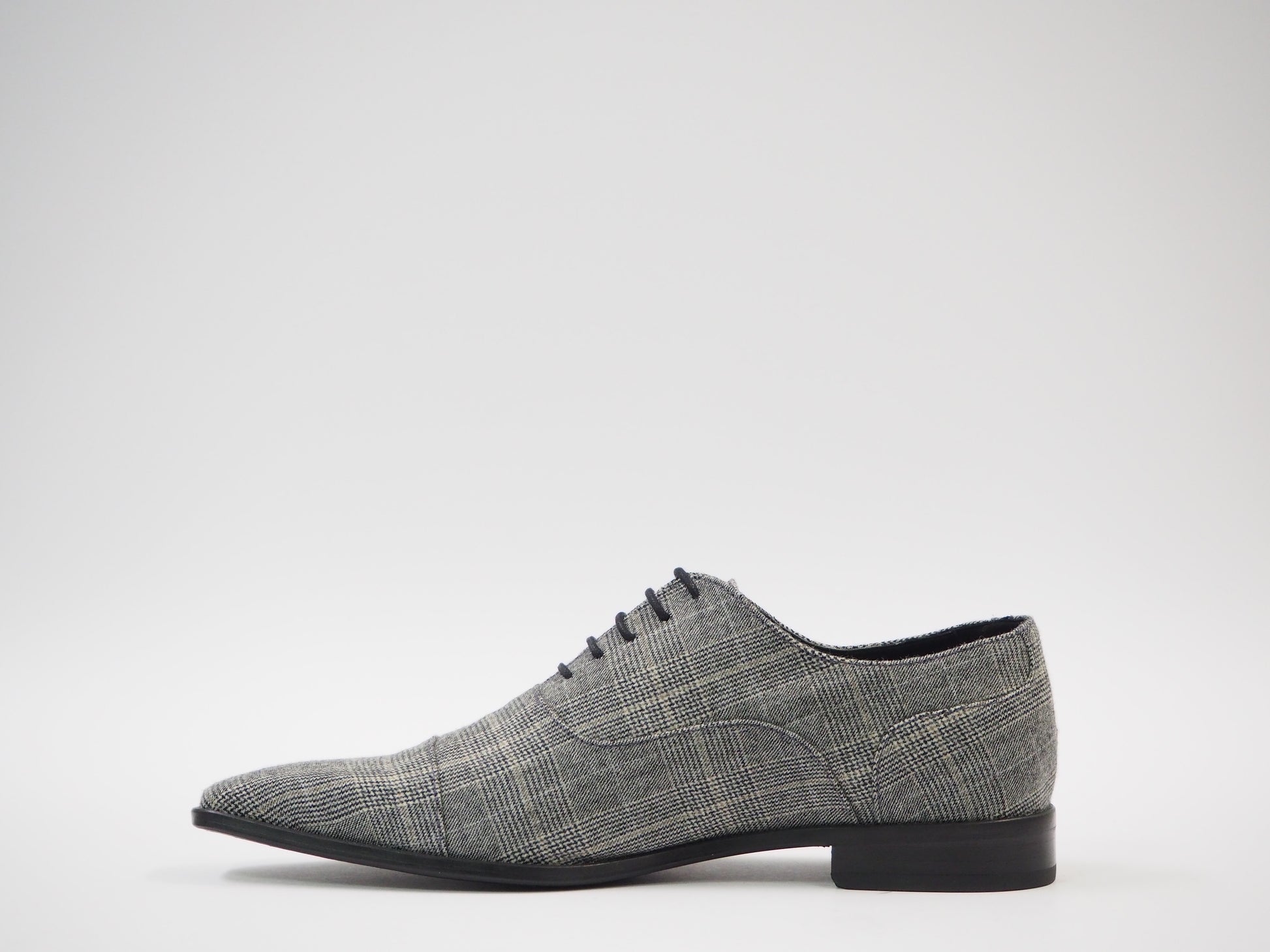 Gray Tartan Men's Dress Shoes + Belt Ja Ja Genau Gray Tartan Men's Dress Shoes + Belt Ja Ja Genau