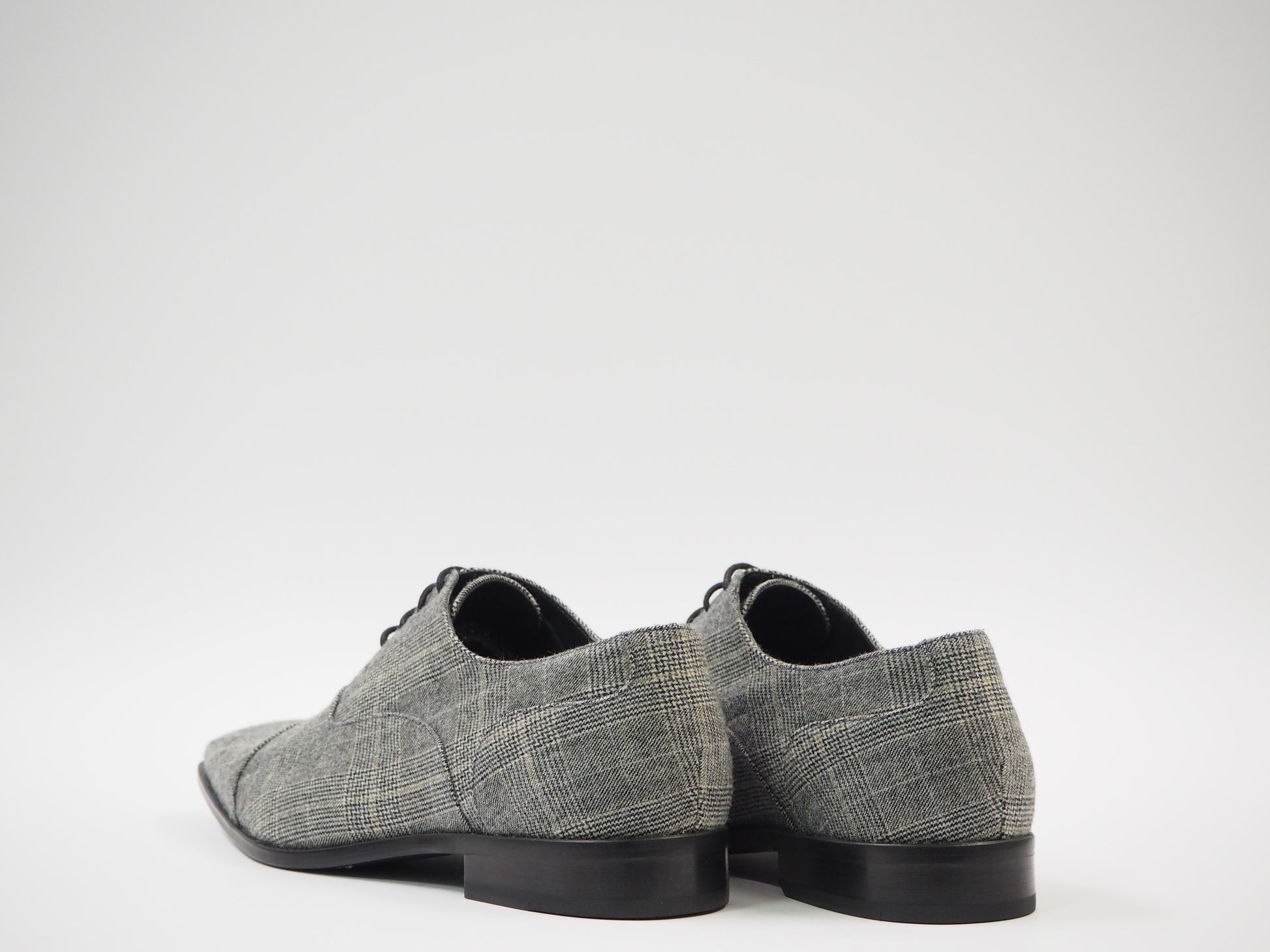 Gray Tartan Men's Dress Shoes + Belt Ja Ja Genau Gray Tartan Men's Dress Shoes + Belt Ja Ja Genau