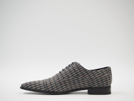 Multicolor Tweed Men's Dress Shoes + Belt