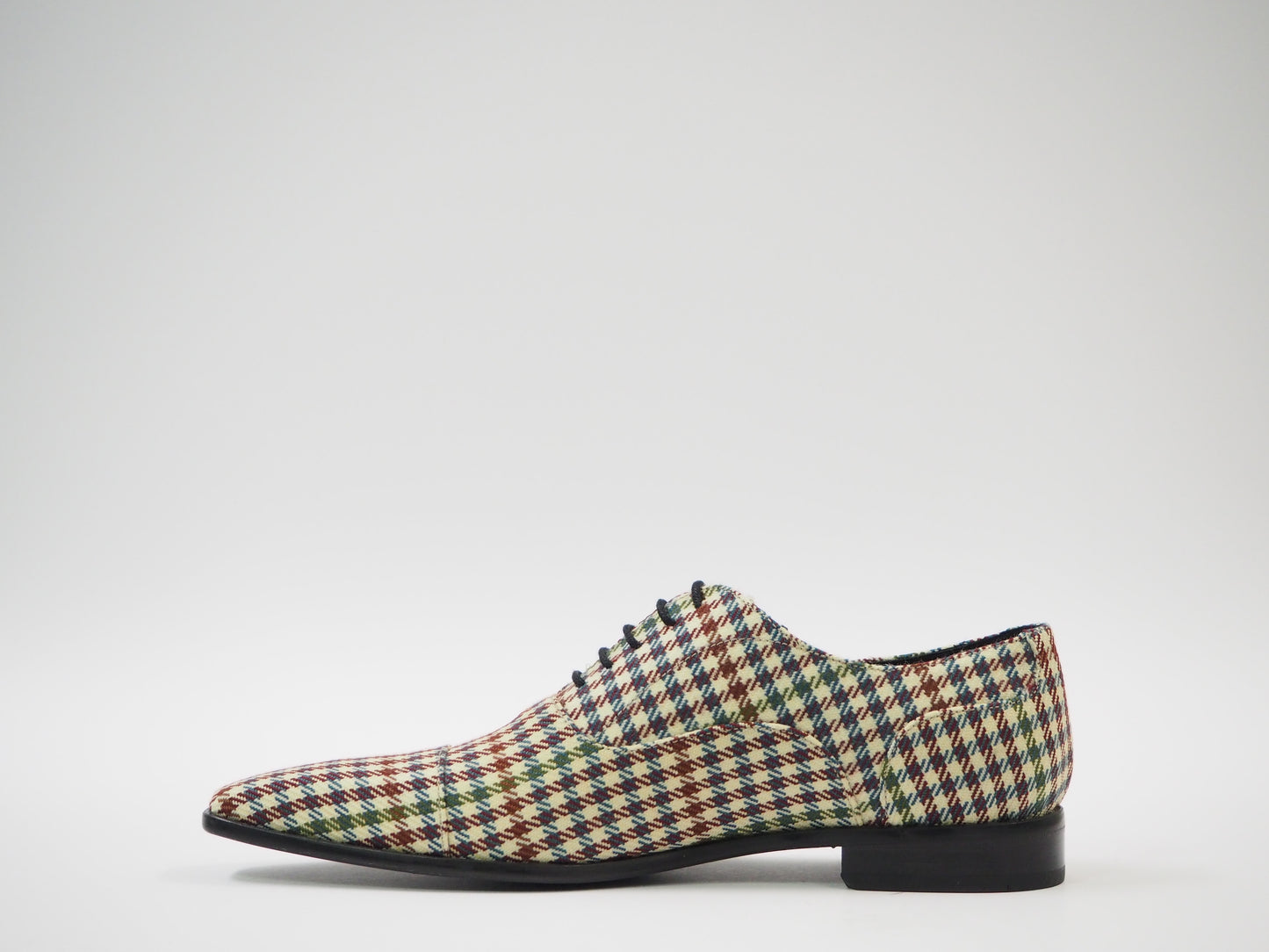 Multicolor Tweed Men's Dress Shoes + Belt