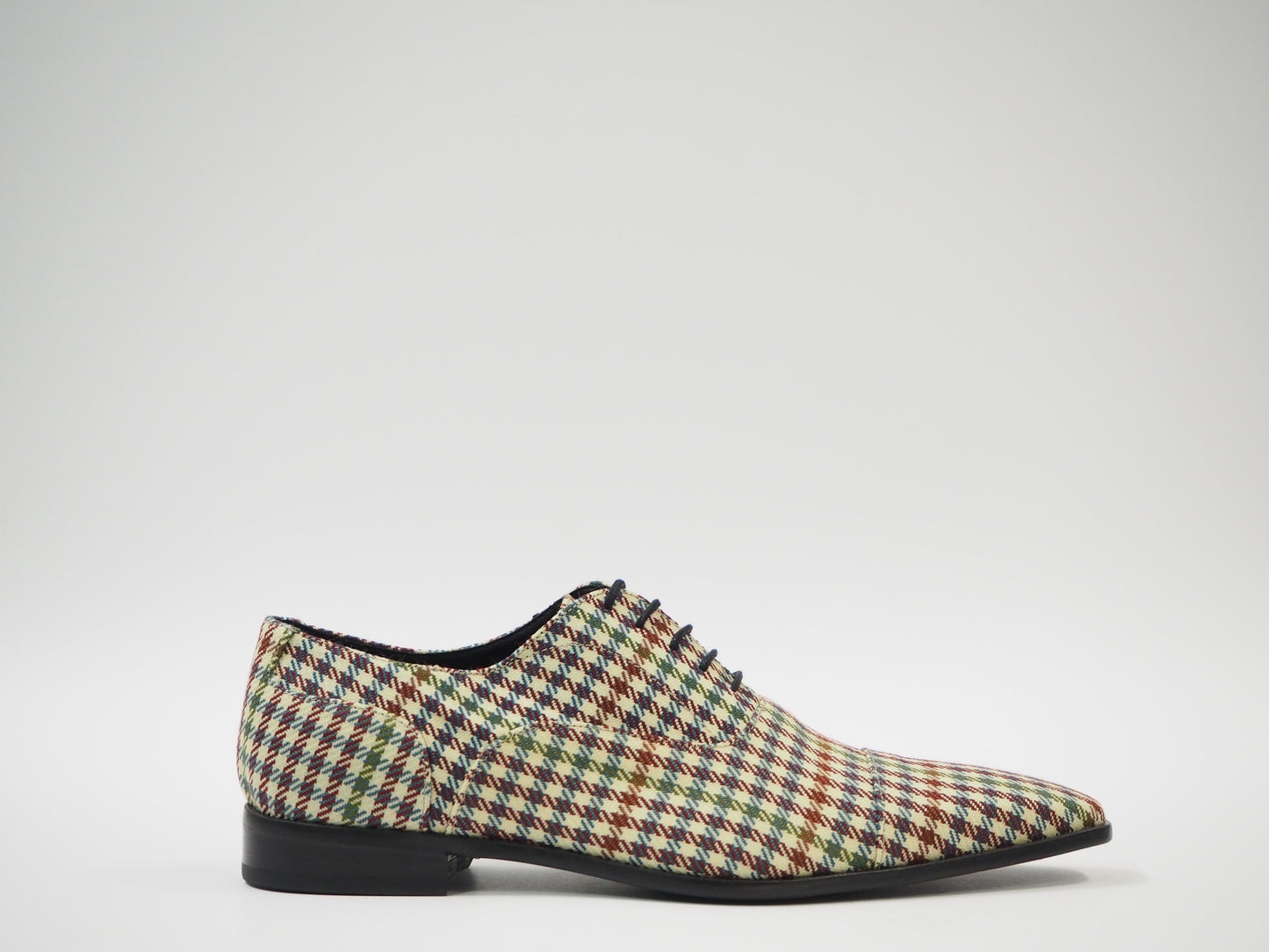 Multicolor Tweed Men's Dress Shoes + Belt