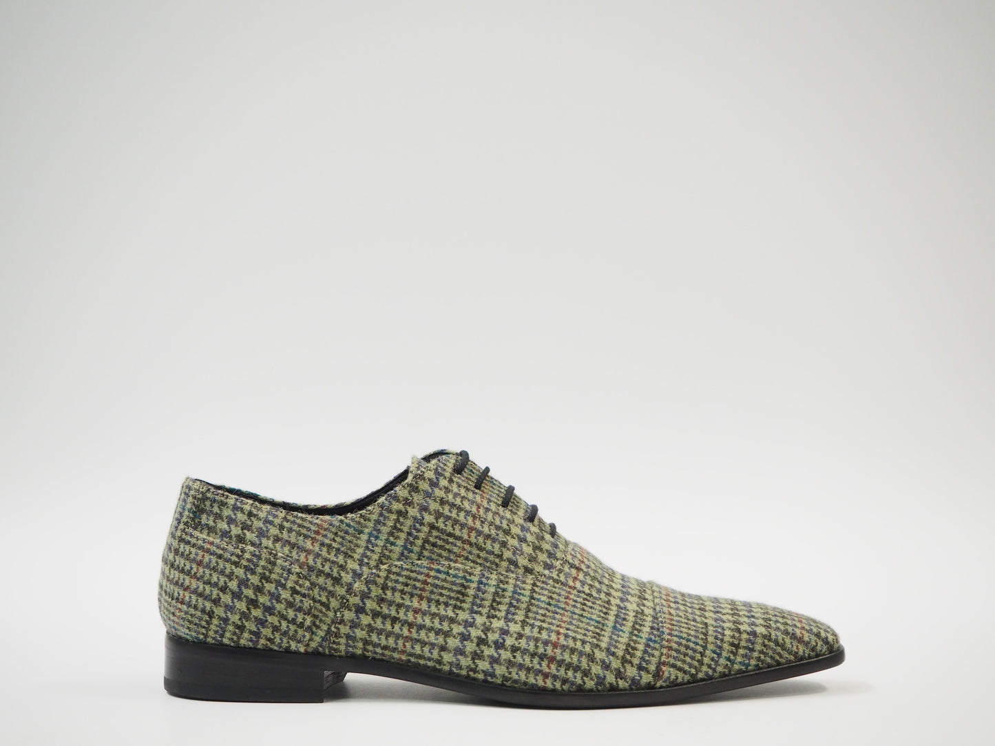 Multicolor Wool Tweed Men's Dress Shoes + Belt