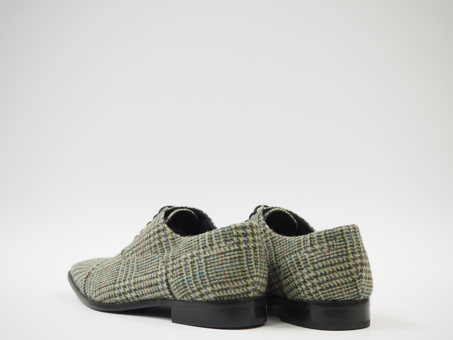 Multicolor Wool Tweed Men's Dress Shoes + Belt