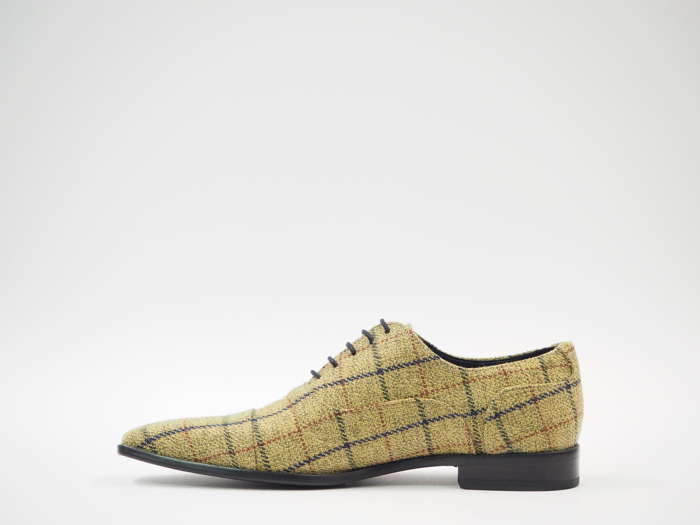 Multicolor Tartan Men's Dress Shoes + Belt