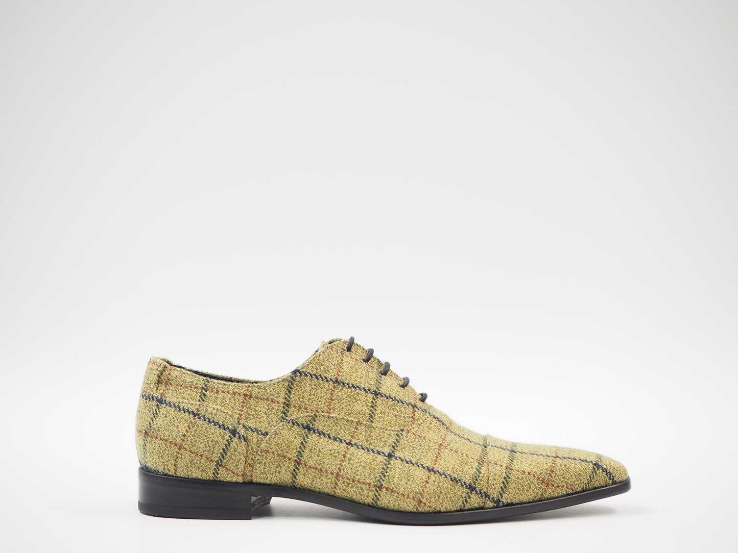 Multicolor Tartan Men's Dress Shoes + Belt