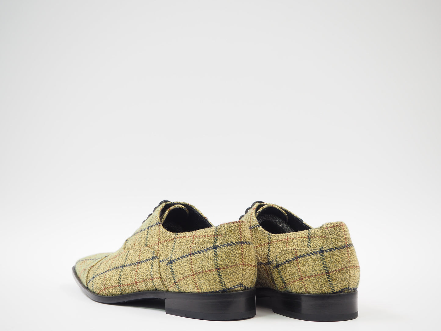 Multicolor Tartan Men's Dress Shoes + Belt